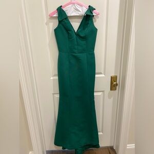 Amsale: EMERALD Green “GB219A Constance” size 8 Bridesmaid dresses